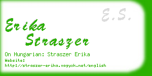 erika straszer business card